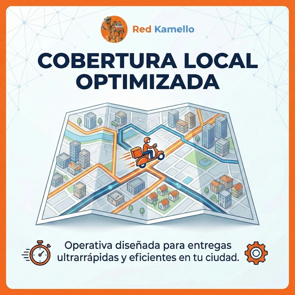Mapa de cobertura local y geolocalización para delivery de bebidas